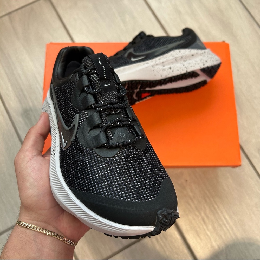 NIKE ZOOM WINFLO 8 BLACK/IRON GREY Size 6W - Picture 2 of 5